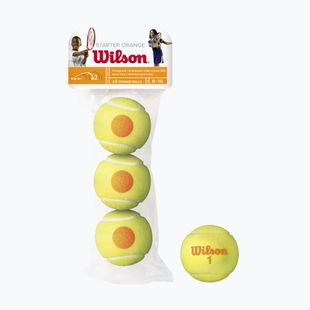 Palline da tennis Wilson Starter Orange Tball per bambini 3 pezzi giallo WRT137300
