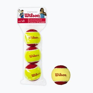 Palline da tennis Wilson Starter Red Tball per bambini 3 pezzi giallo e rosso 2000031175