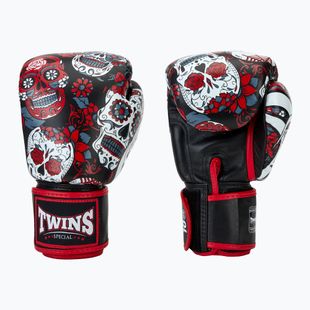 Guanti da boxe Twins Special Fancy FBGVL3-53 Skull rosso/nero