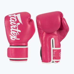 Guanti da boscaiolo Fairtex in microfibra rosa/bianco