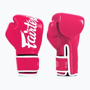 Guanti da boscaiolo Fairtex in microfibra rosa/bianco