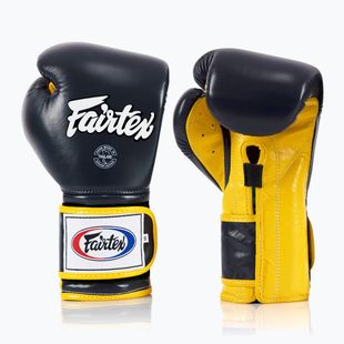 Guanti da boxe Fairtex Heavy Hitter's Mexican Style blu/giallo
