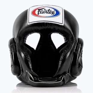Casco da boxe da competizione Fairtex Muay Thai nero