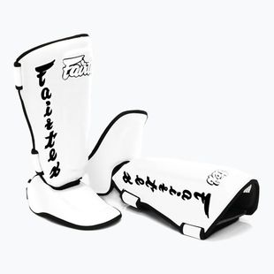 Parastinchi staccabili Fairtex, ovvero protezioni per la tibia. "Twister" bianco