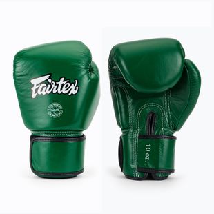Guantoni da boxe in vera pelle Fairtex verde