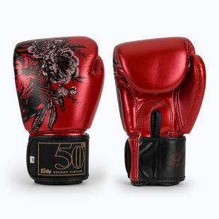 Guanti da boxe rossi Fairtex Golden Jubilee