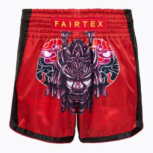 Pantaloncini da boxe Fairtex per bambini BSK2108 'Silent Warrior' rosso