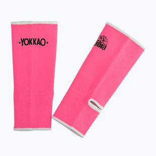 YOKKAO Protezioni per caviglie da uomo Muay Thai rosa neon