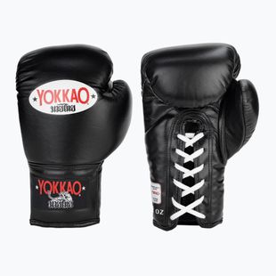 YOKKAO Matrix Lace Up guantoni da boxe uomo nero