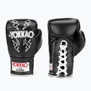 Guantoni da boxe da uomo YOKKAO Stadium Lace Up nero