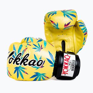 Guanti da boxe da uomo YOKKAO Wax giallo