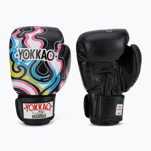 Guanti da boxe da uomo YOKKAO Flames nero
