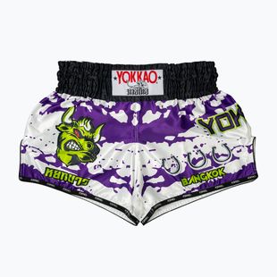 Pantaloncini da allenamento da uomo YOKKAO Angry Bull Muay Thai white