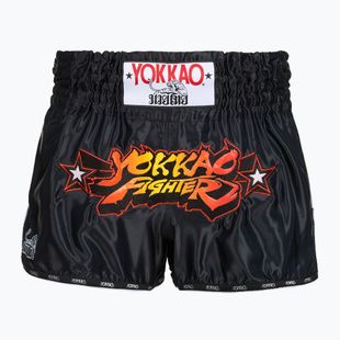 Pantaloncini da allenamento uomo YOKKAO Fighter KO Muay Thai black