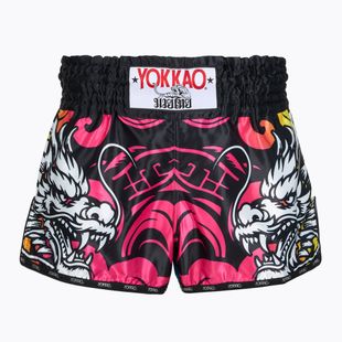 Pantaloncini da allenamento da uomo YOKKAO Dragon Muay Thai pink/blue