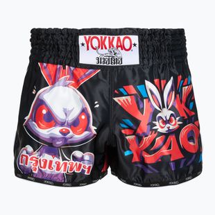 Pantaloncini da allenamento da uomo YOKKAO Angry Rabbit Muay Thai black
