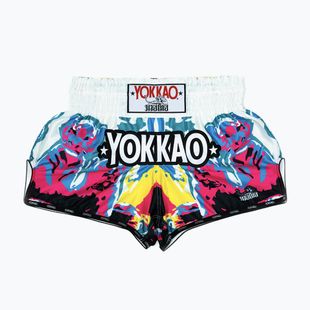 Pantaloncini da allenamento da uomo YOKKAO Tiger Family Muay Thai white