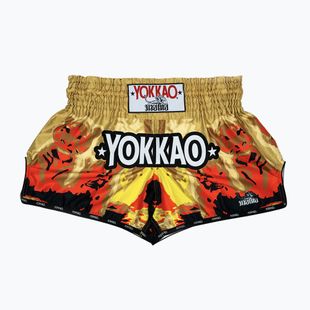 Pantaloncini da allenamento da uomo YOKKAO Tiger Family Muay Thai gold