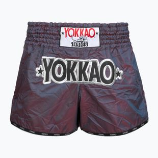 Pantaloncini da allenamento da uomo YOKKAO Lunar Muay Thai iridescent blue grey
