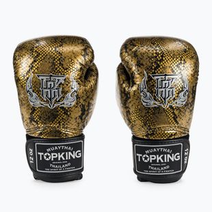 Guantoni da boxe Top King Muay Thai Super Star Air Snake nero/oro