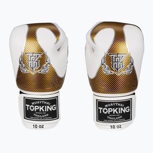 Guantoni da boxe Top King Muay Thai Empower bianco/oro