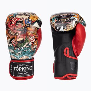 Guanti da boxe Top King Boxing Culture nero/rosso TKBGCT-SL-2C3