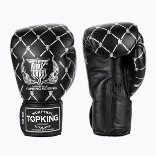 Guantoni da boxe Top King Boxing Chain nero/argento