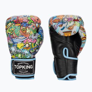 Guanti da boxe Top King Boxing Culture nero/blu