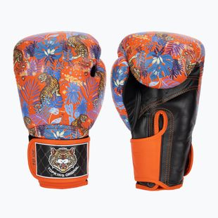 Guantoni da boxe Top King Boxing Wild Tiger nero/arancio