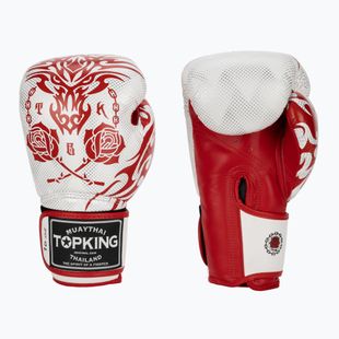 Guantoni da boxe Top King Boxing Dragon rosso/bianco