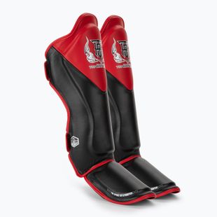 Protezioni per tibia e piede Top King Shin Guards Blend nero/rosso