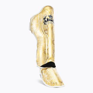 Protezioni per tibia Top King Super Star bianco/oro