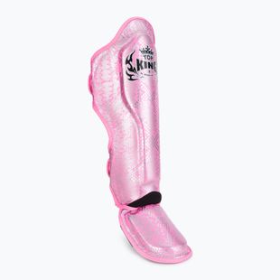 Protezioni per tibie Top King Super Star rosa/argento