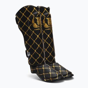 Protezioni per tibia e piede Top King Chain Semi Leather nero/oro