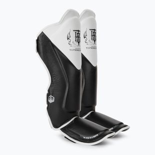 Top King Shin Guards protezioni per tibia e piede Blend nero/bianco