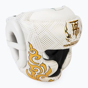 Top King Kanok casco da boxe bianco