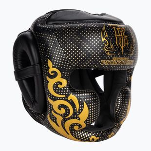 Top King Kanok casco da boxe nero