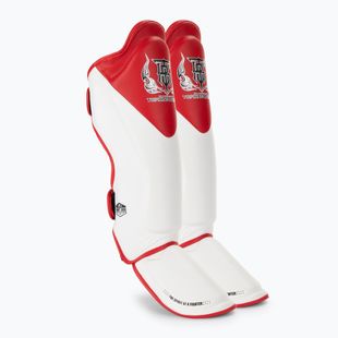 Top King Shin Guards protezioni per tibia e piede Blend bianco/rosso