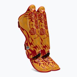 Protezioni per tibia e piede gialle Top King Dragon