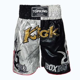 Pantaloncini da allenamento Top King Kickboxing nero/bianco