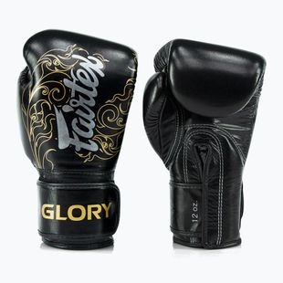 Guanti da boxe Fairtex Glory Kickboxing Competition Training nero/oro