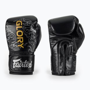 Guanti da boxe Fairtex Glory Kickboxing Competition Training Nero/Argento