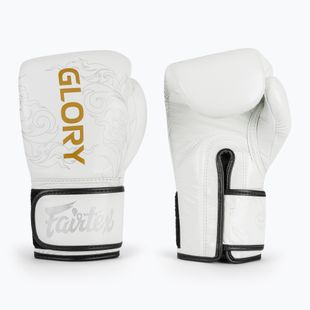 Guanti da boxe Fairtex Glory Kickboxing Competition Training bianco