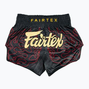 Pantaloncini da allenamento Fairtex Muay Thai BS1921 'Volcano' nero