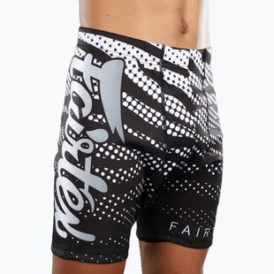 Pantaloncini da allenamento Fairtex Vale Tudo CP10 nero/bianco