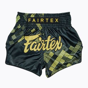 Pantaloncini da allenamento Fairtex Muay Thai S1931 Heart of Gold nero/oro