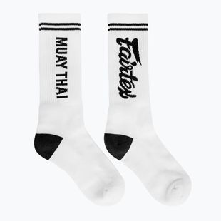 Calze Fairtex "Muay Thai" bianco/nero