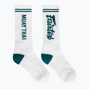Calze Fairtex "Muay Thai" bianco/verde