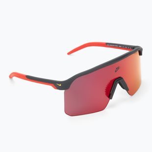 Occhiali da sole Nike Expedition Shield grigio fumo scuro opaco/rosso specchiato