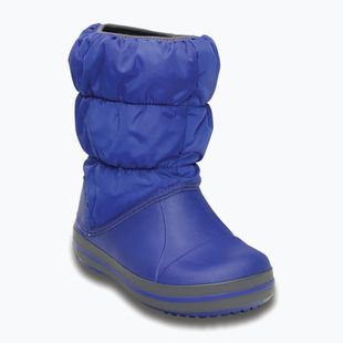 Crocs Winter Puff Bambini stivali da neve blu ceruleo/grigio chiaro